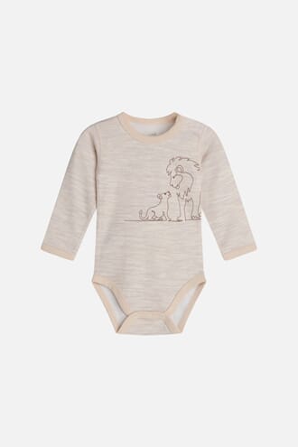 Baloo Body ull/bambus løve wheat mel - Hust & Claire