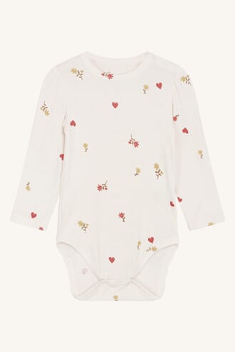 Buller bambusbody røde blomster - Hust & Claire
