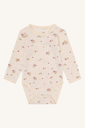 Bo ullbody blomster off white - Hust & Claire