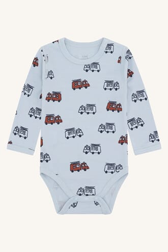 Baloo body ull/bambus brannbiler baby bl - Hust & Claire