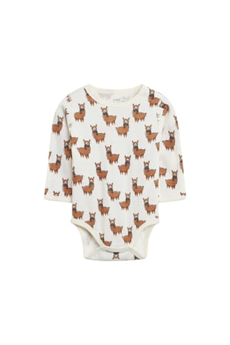 Bo ullbody med lama off white - Hust & Claire