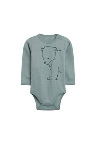 Bo ullbody med isbjørn jade green - Hust & Claire