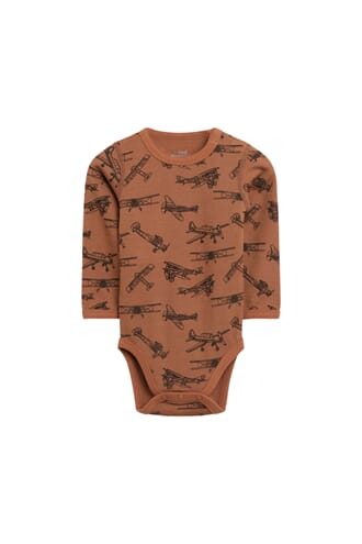 Baloo body ull/bambus med fly cognac - Hust & Claire