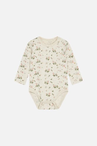 Buller Bambusbody blomster old rosie - Hust & Claire