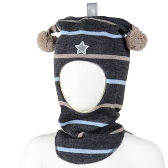 Striped joker hood charcoal - Kivat