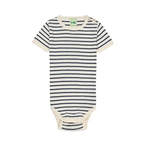 Baby SS Body ecru/dark navy - Fub