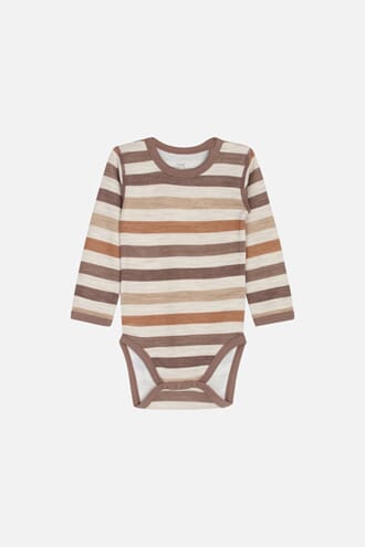 Baloo Body ull/bambus striper coffee - Hust & Claire