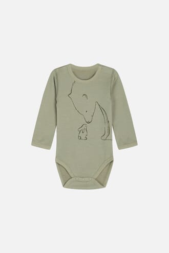 Baloo Body ull/bambus isbjørn seagrass - Hust & Claire