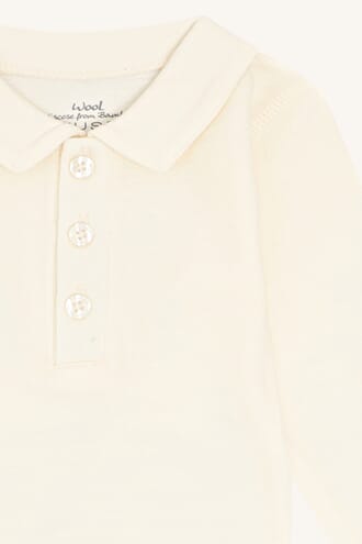 Baldur kragebody ull/bambus ivory - Hust & Claire