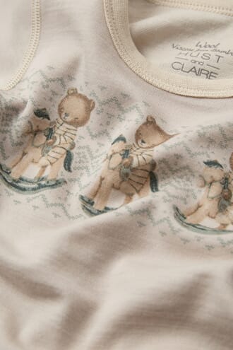 Baloo body ull/bambus Teddy off white - Hust & Claire