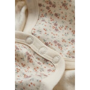 Baloo body ull/bambus Flowers offwh - Hust & Claire