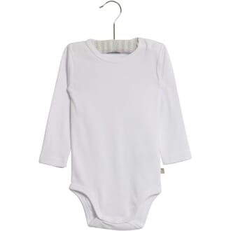 Body Plain LS white - Wheat