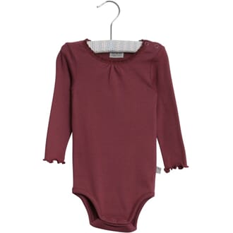 Body Rib Lace LS soft eggplant - Wheat