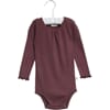Body Rib Lace LS soft eggplant - Wheat