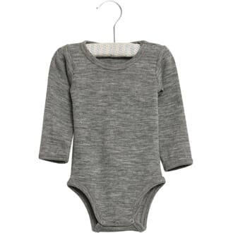 Body Plain Wool LS melange grey - Wheat