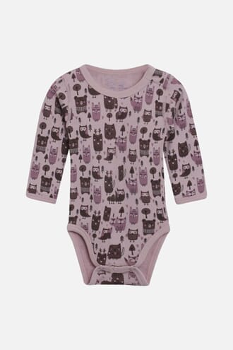 Baloo Body ull/bambus ugler rose - Hust & Claire