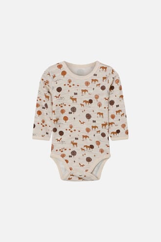 Baloo Body ull/bambus skogsdyr wheat  - Hust & Claire