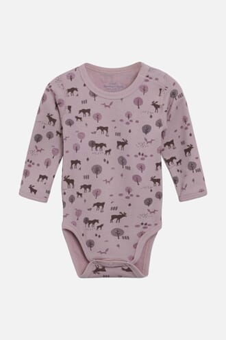 Baloo Body ull/bambus skogsdyr rose - Hust & Claire