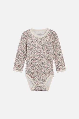 Badia Body ull/bambus blomster wheat - Hust & Claire