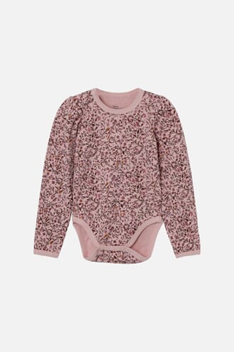 Badia Body ull/bambus blomster rose - Hust & Claire