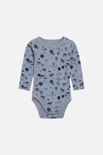 Bao Body ull/bambus omslag skogsdyr blue - Hust & Claire