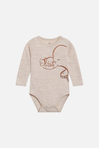 Bo Body ull elefanter wheat - Hust & Claire