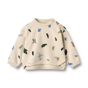 Sweatshirt L/S Emery offwhite penguins - Wheat