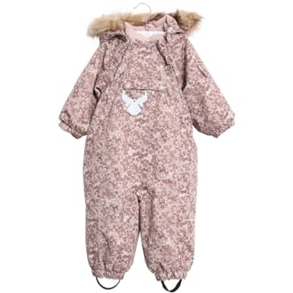 Snowsuit Nickie rose powder flowers - Wheat