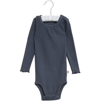 Body Rib Lace LS greyblue - Wheat