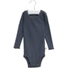 Body Rib Lace LS greyblue - Wheat