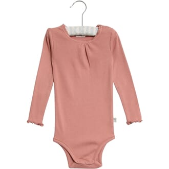 Body Rib Lace LS soft peach rose - Wheat