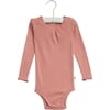 Body Rib Lace LS soft peach rose - Wheat