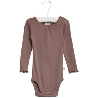 Body Rib Lace LS powder plum - Wheat