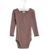 Body Rib Lace LS powder plum - Wheat