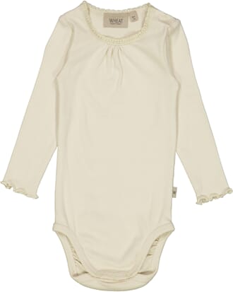 Body Rib Lace LS eggshell - Wheat