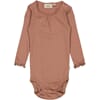Body Rib Lace LS vintage rose - Wheat