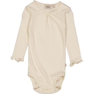Body Rib Lace LS eggshell - Wheat