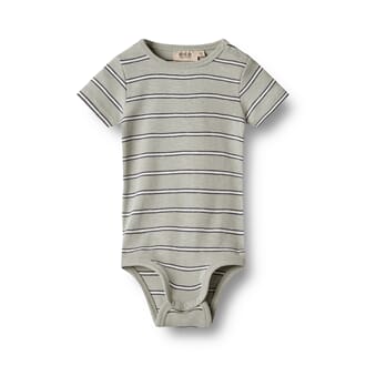 Body S/S Edvald sea mist stripe - Wheat