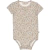 Jersey Body SS dusty dove flowers - Wheat
