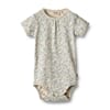 Body S/S Linette sandshell mini flowers - Wheat