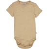 Rib Body Plain SS dark oat melange - Wheat