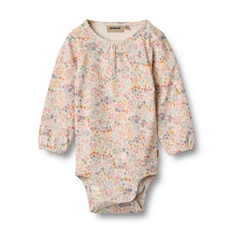 Body L/S Elmine bright flowers - Wheat