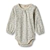 Body L/S Elmine sandshell mini flowers - Wheat