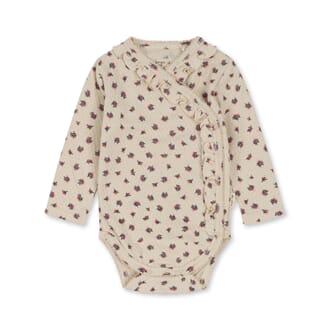 Sui Newborn Frill Body peonia rose - Konges Sløjd