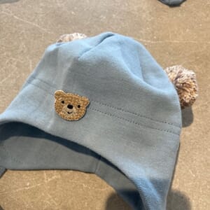 Baby windproof hat teddybear dove blue - Kivat