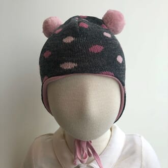 Baby hat dots warm pink - Kivat