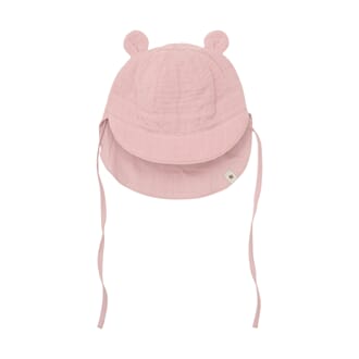 Summer Hat Ears Muslin ash rose - Huttelihut