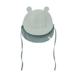 Summer Hat Ears Muslin lily pad - Huttelihut