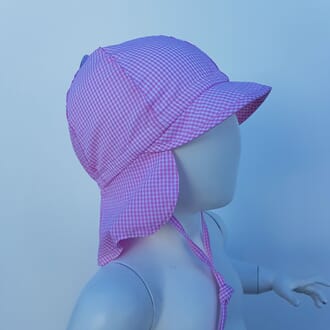 Solhatt rosa ruter - Maximo