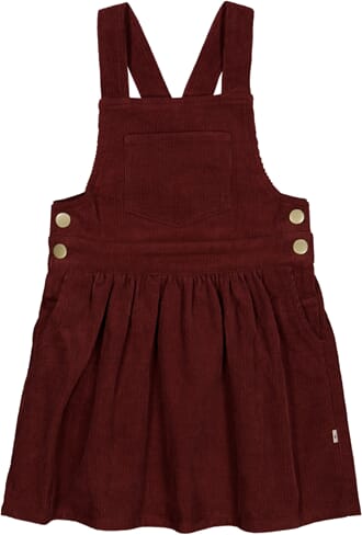 Apron Dress Conny maroon - Wheat
